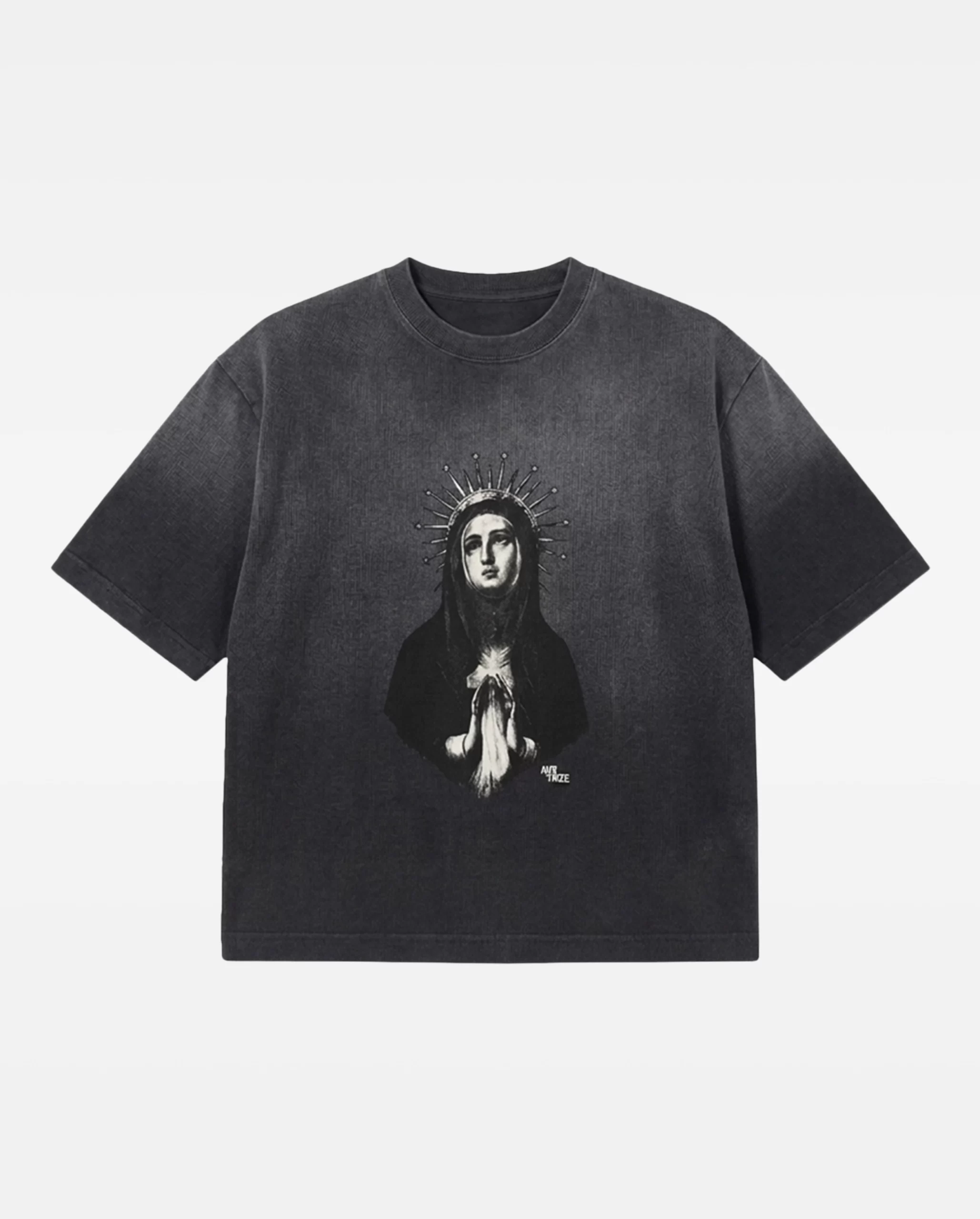 T-Shirt Tie Dye Virgen - Plomo