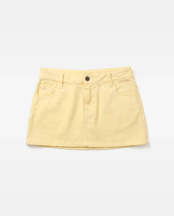 Falda Short Semicadera - Amarillo Bebe