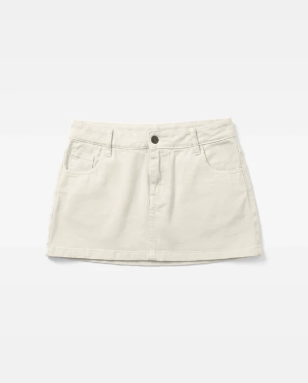 Falda Short Semicadera - Blanco Perla