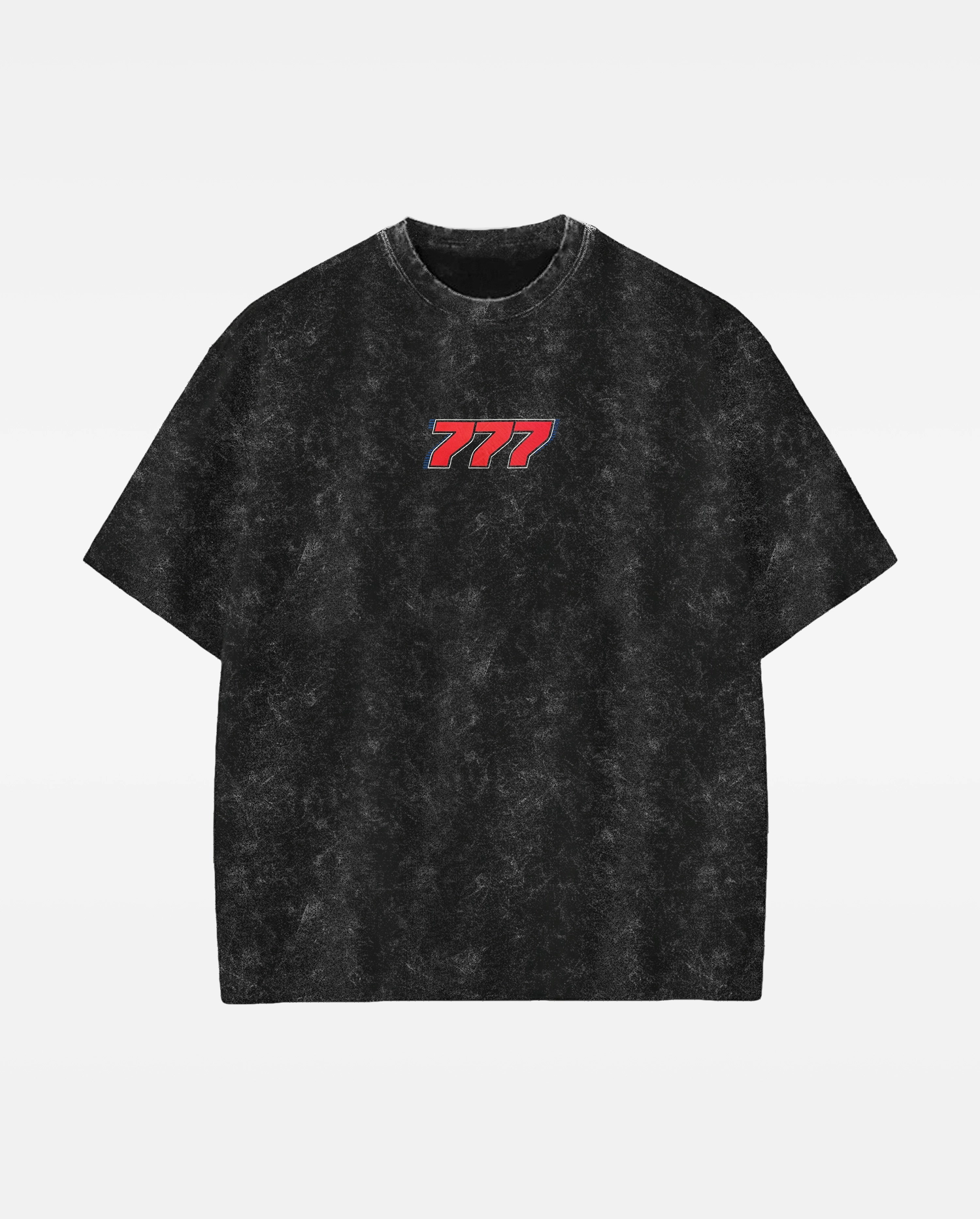 Polo Oversize Acid Wash 4M 777 Racing - Negro