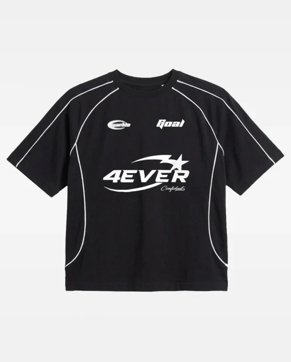 T-Shirt Line 4EVER Confident - Negro