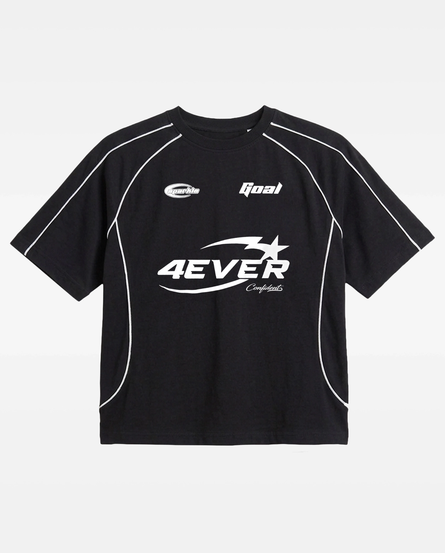 T-Shirt Line 4EVER Confident - Negro