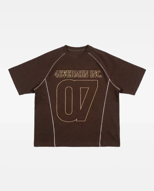 T-Shirt Line 4M 4evermen Inc. 07 - Marrón