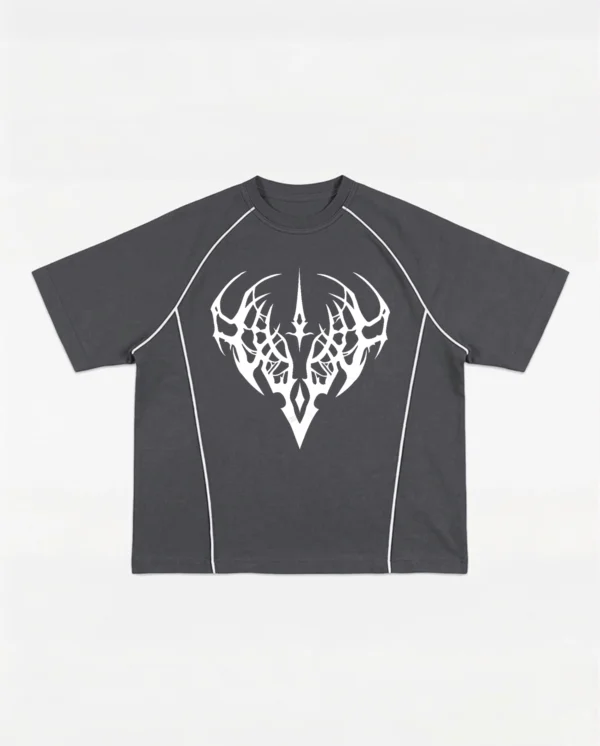 T-Shirt Line 4M Tribal - Plomo