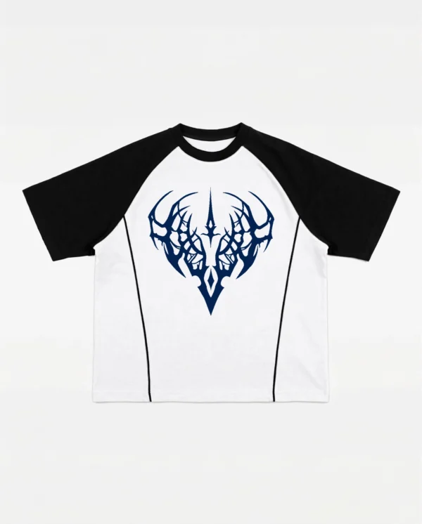 T-Shirt Line 4M Tribal - Blanco y Negro