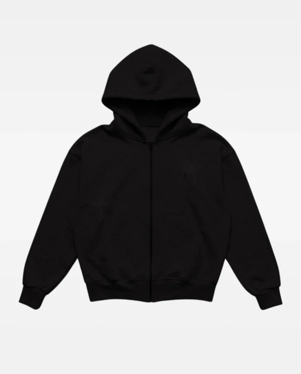 Hoodie Básico 4M Crosses - Negro