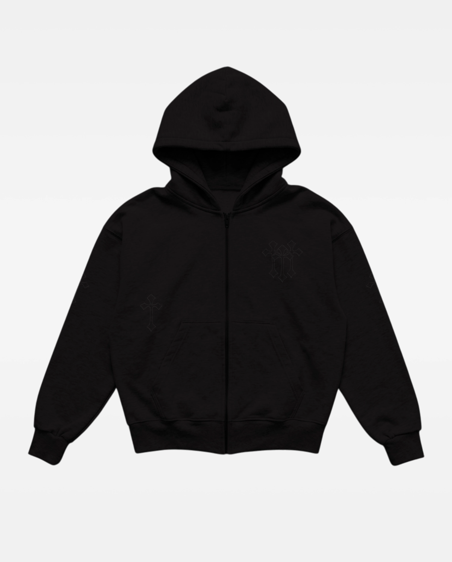 Hoodie Básico 4M Crosses - Negro