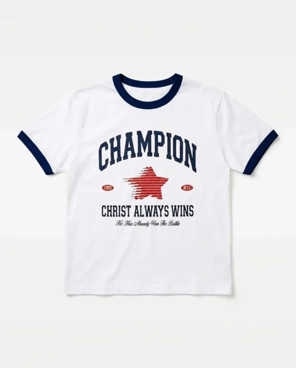 Casual T-Shirt 4M Champion - Blanco