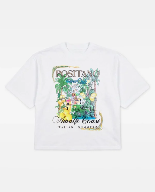 Polo Boxy 4M Positano - Blanco